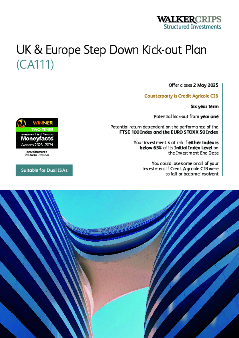 Walker Crips UK & Europe Step Down Kick-out Plan (CA111)
