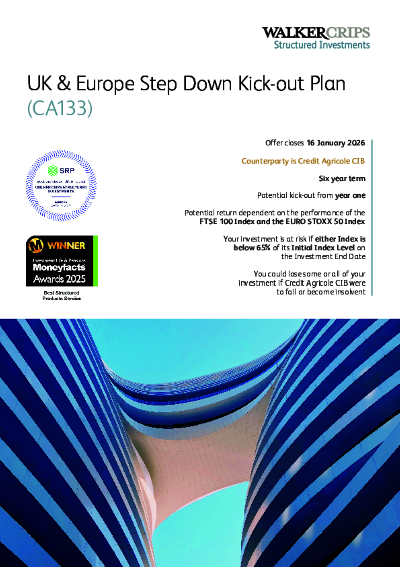 Walker Crips UK & Europe Step Down Kick-out Plan (CA133)