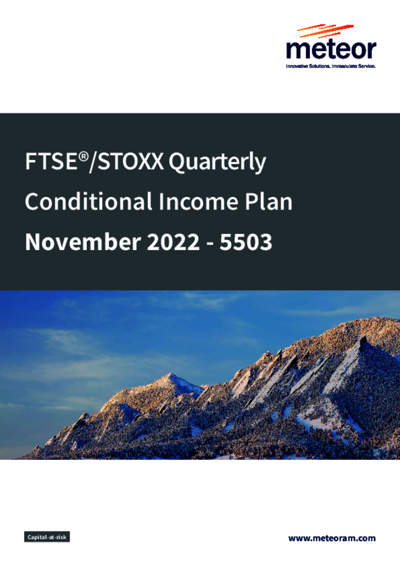 Meteor FTSE/STOXX Quarterly Conditional Income Plan November 2022 - 5503