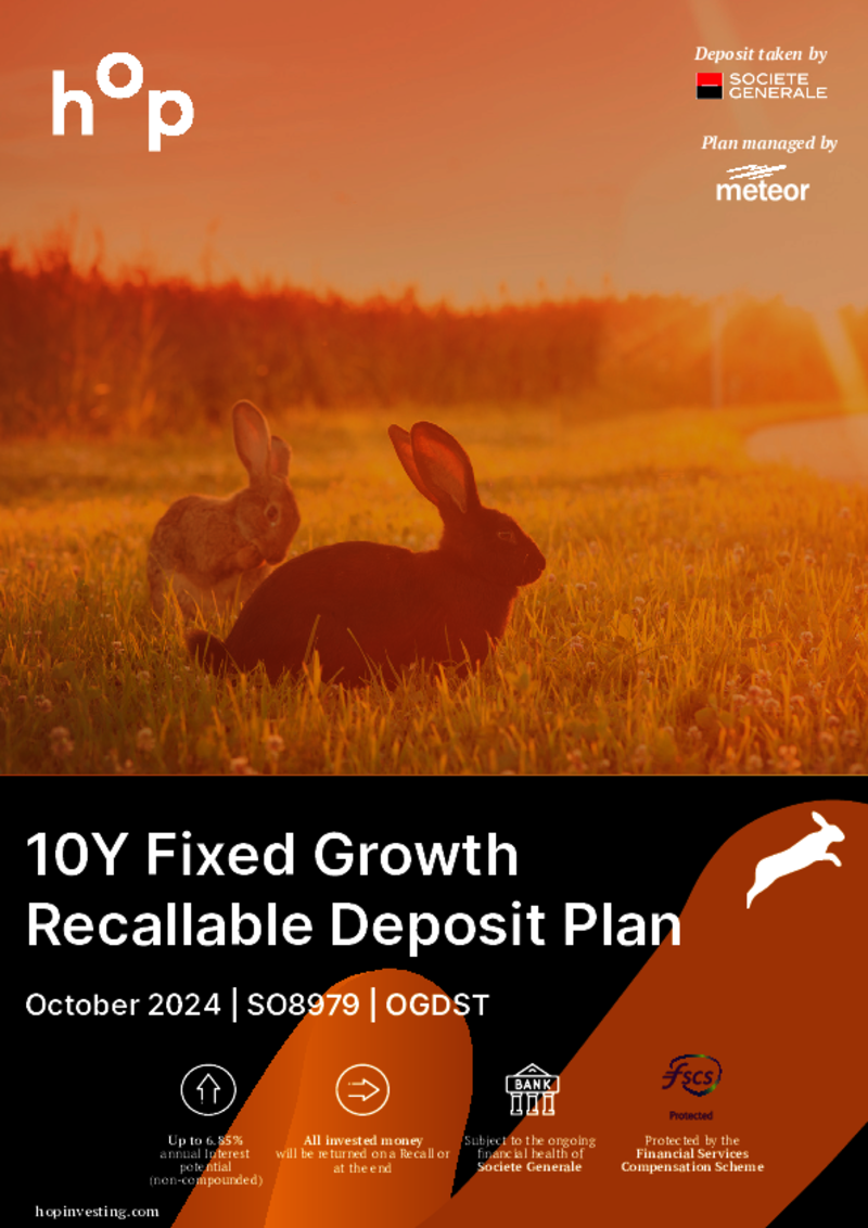 hop investing 10Y Fixed Growth Recallable Deposit Plan October 2024 - SO8979
