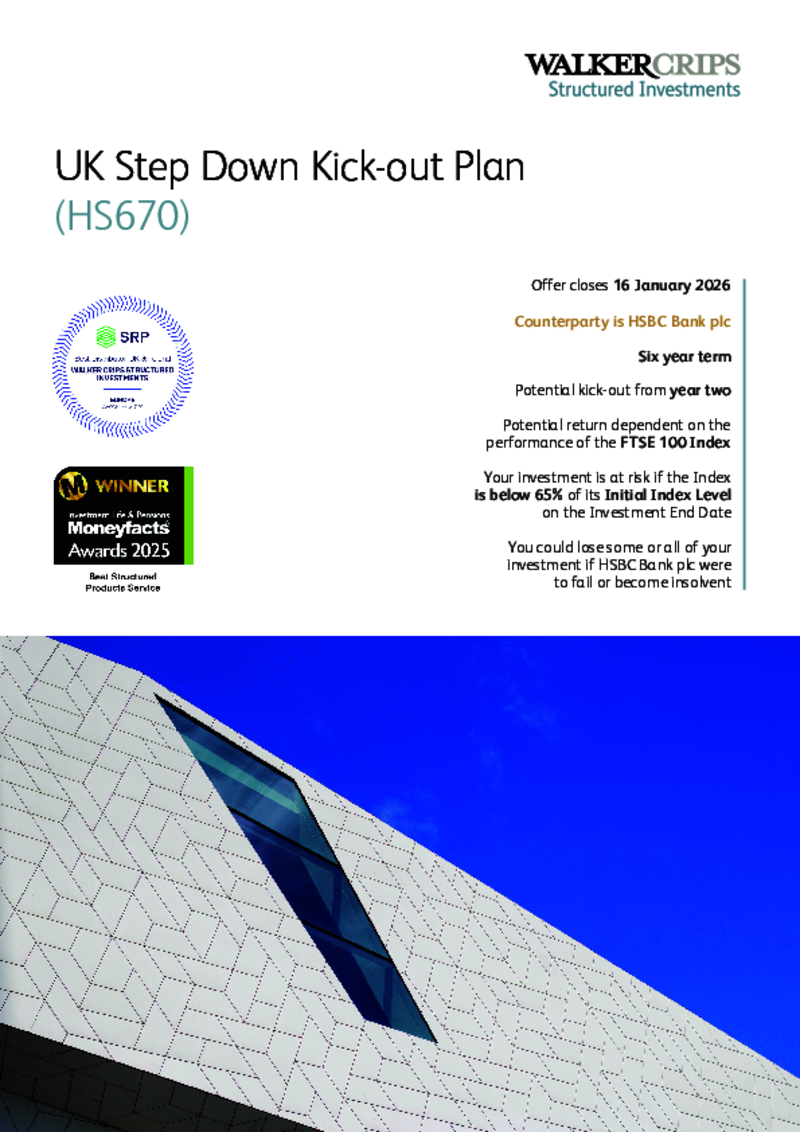 Walker Crips UK Step Down Kick-out Plan (HS670)