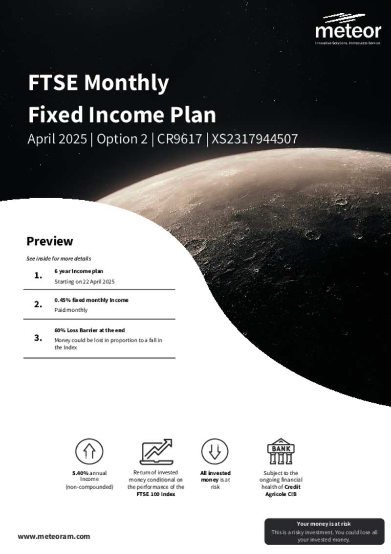 Meteor FTSE Monthly Fixed Income Plan June 2024 (Option 2) - CR8559      