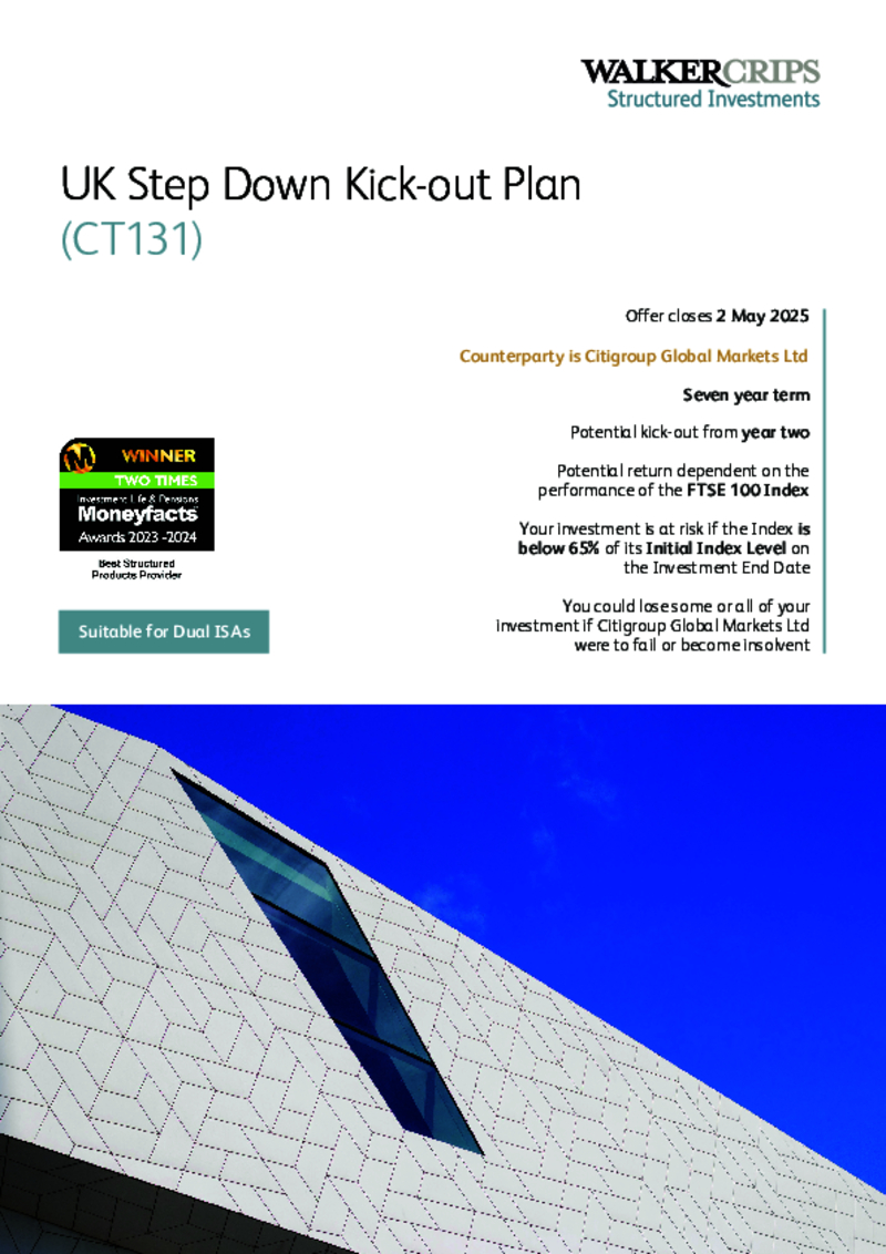 Walker Crips UK Step Down Kick-out Plan (HS558)
