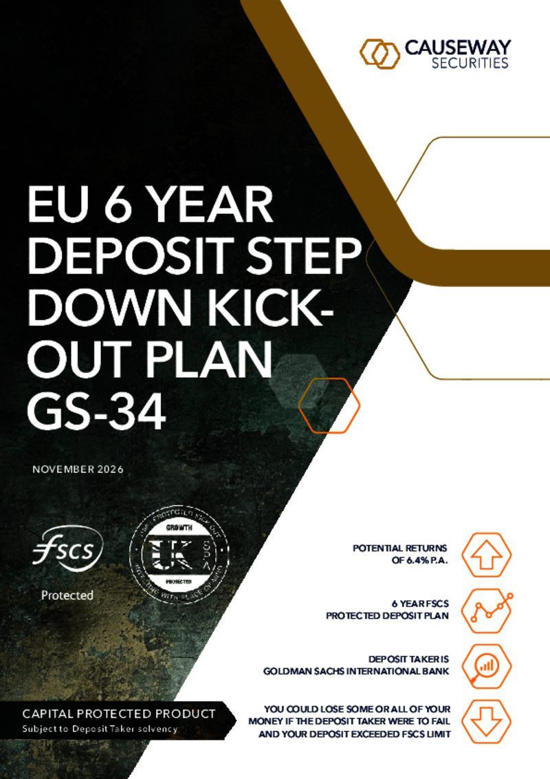 Causeway Securities EU 6 Year Deposit Step Down Kick-Out Plan GS-34 November 2026