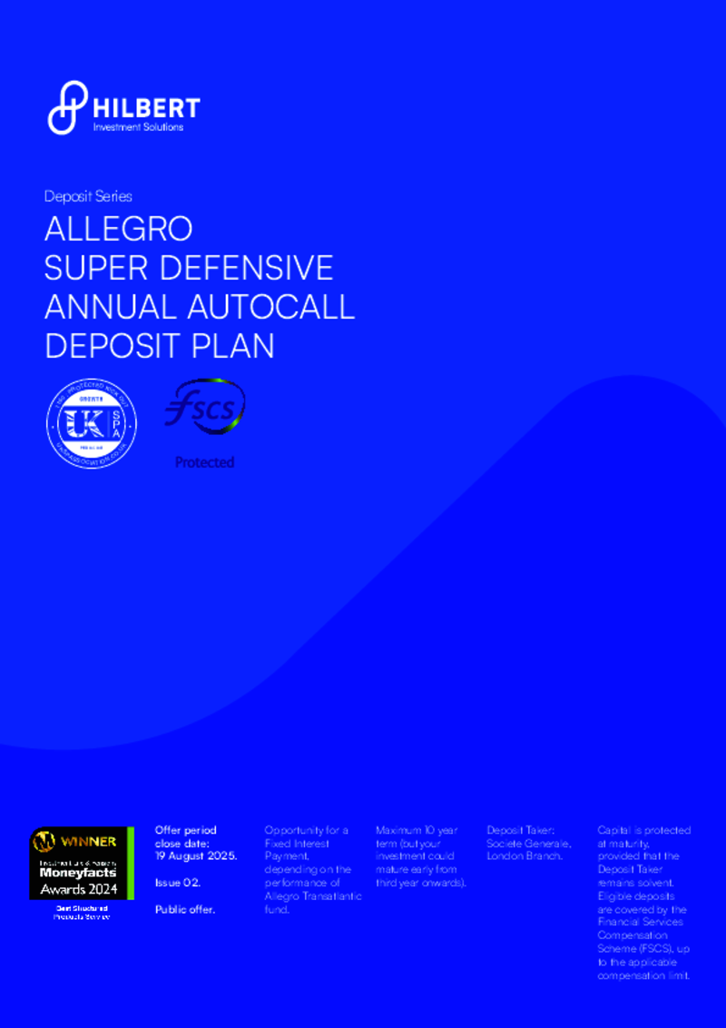 Hilbert Allegro Super Defensive Annual Autocall Plan - Issue 02 - August 2025