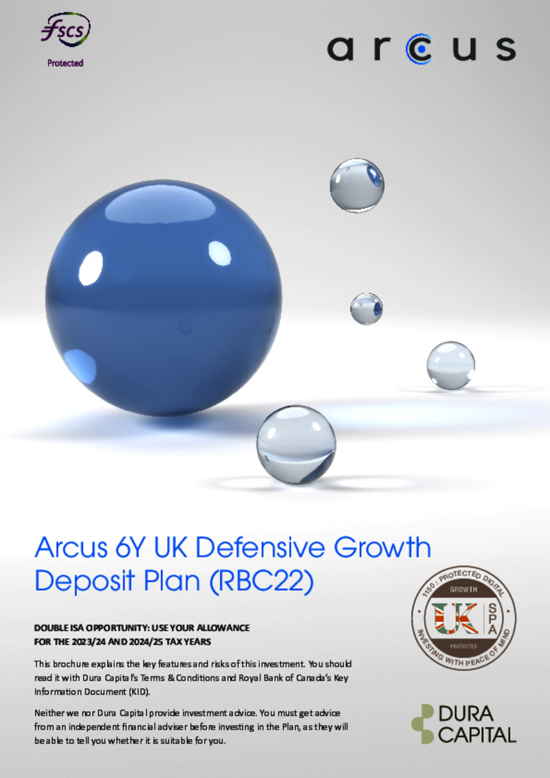 Arcus 6Y UK Defensive Growth Deposit Plan (RBC22)