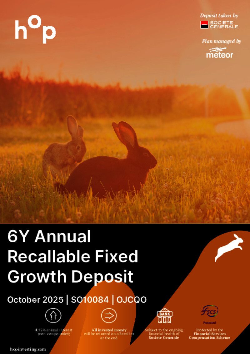hop investing 6Y Annual Recallable Fixed Growth Deposit Plan October 2025 - SO10084