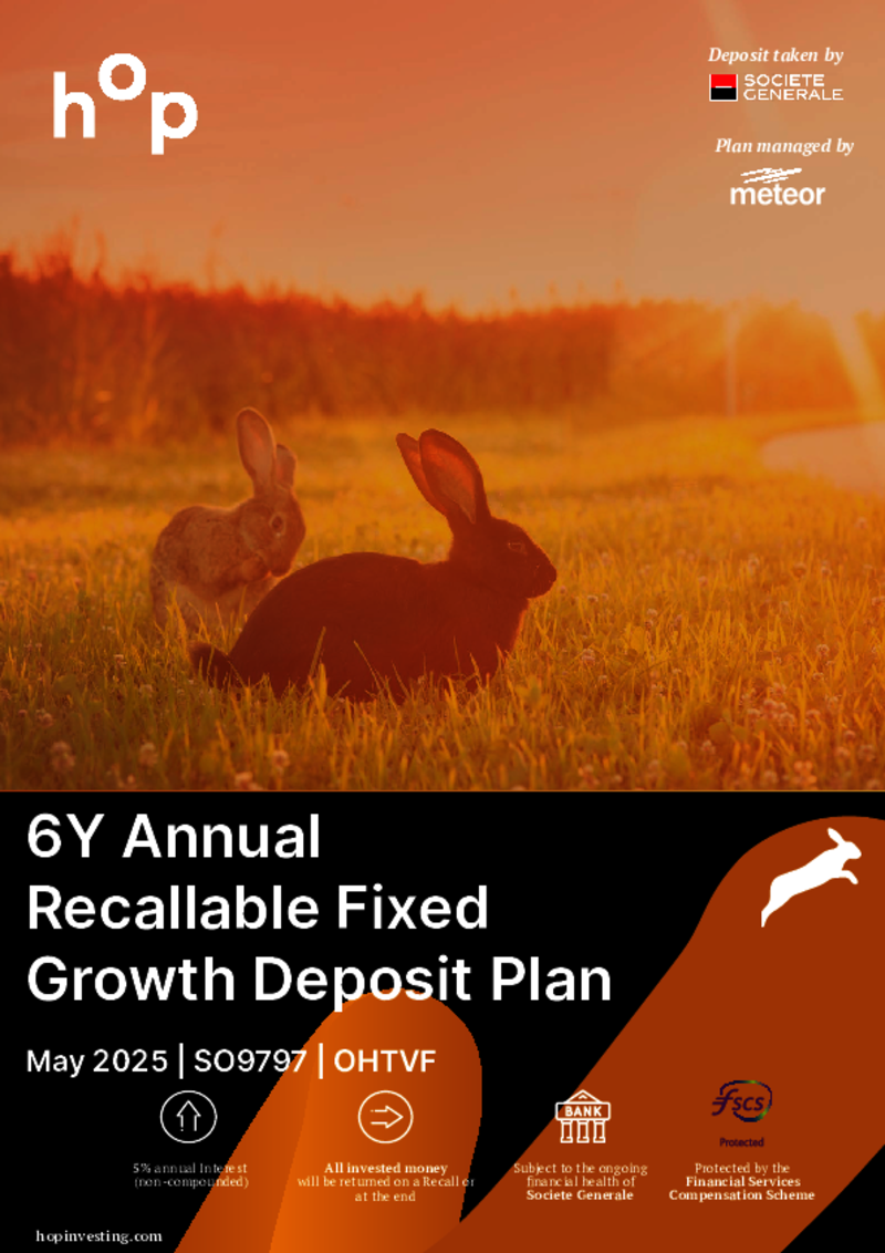 hop investing 6Y Annual Recallable Fixed Growth Deposit Plan April 2025 - SO9619