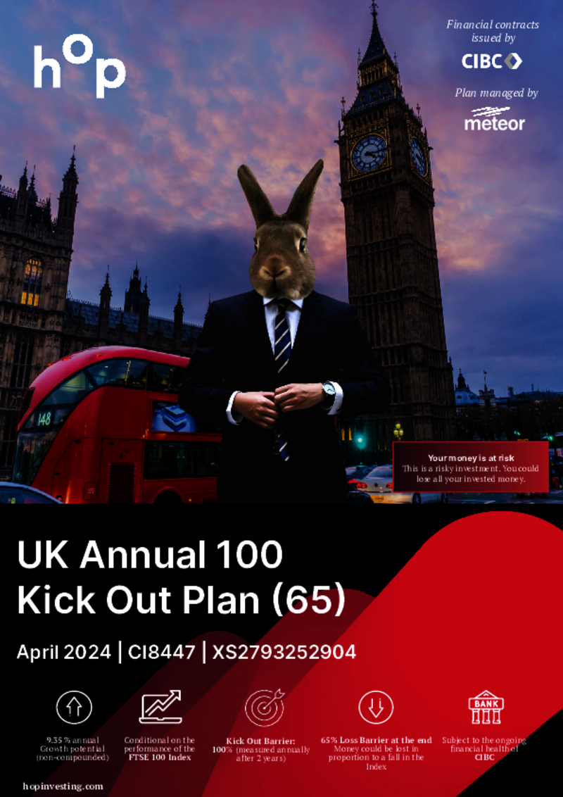 hop investing UK Annual 100 Kick Out Plan (65) April 2024 - CI8447