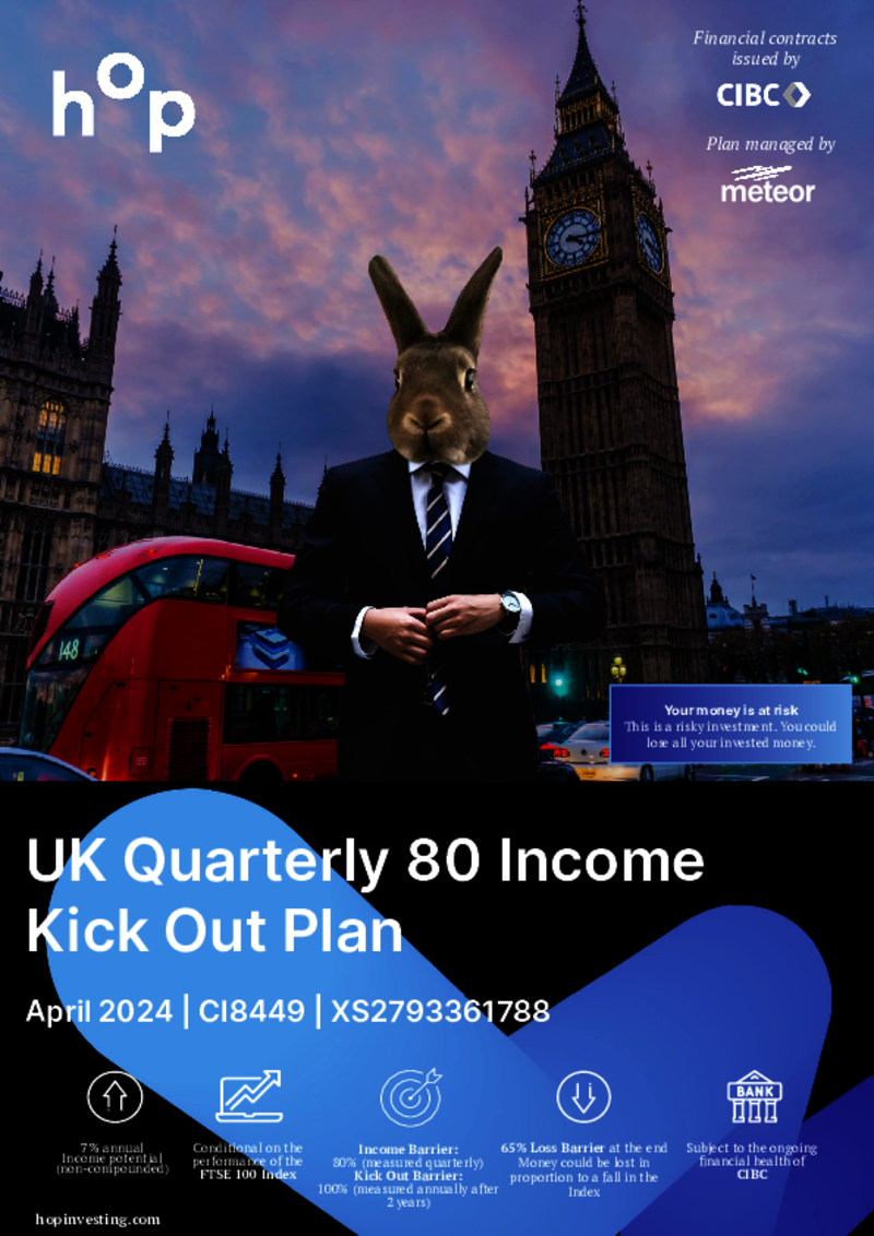hop investing UK Quarterly 80 Income Kick Out Plan April 2024 - CI8449
