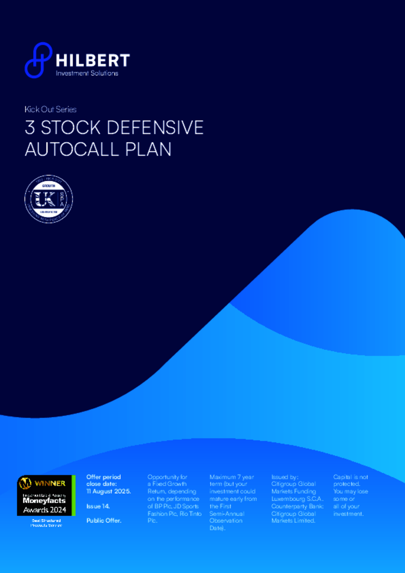 Hilbert Kick Out Series: 3 Stock Defensive Autocall - Issue 14