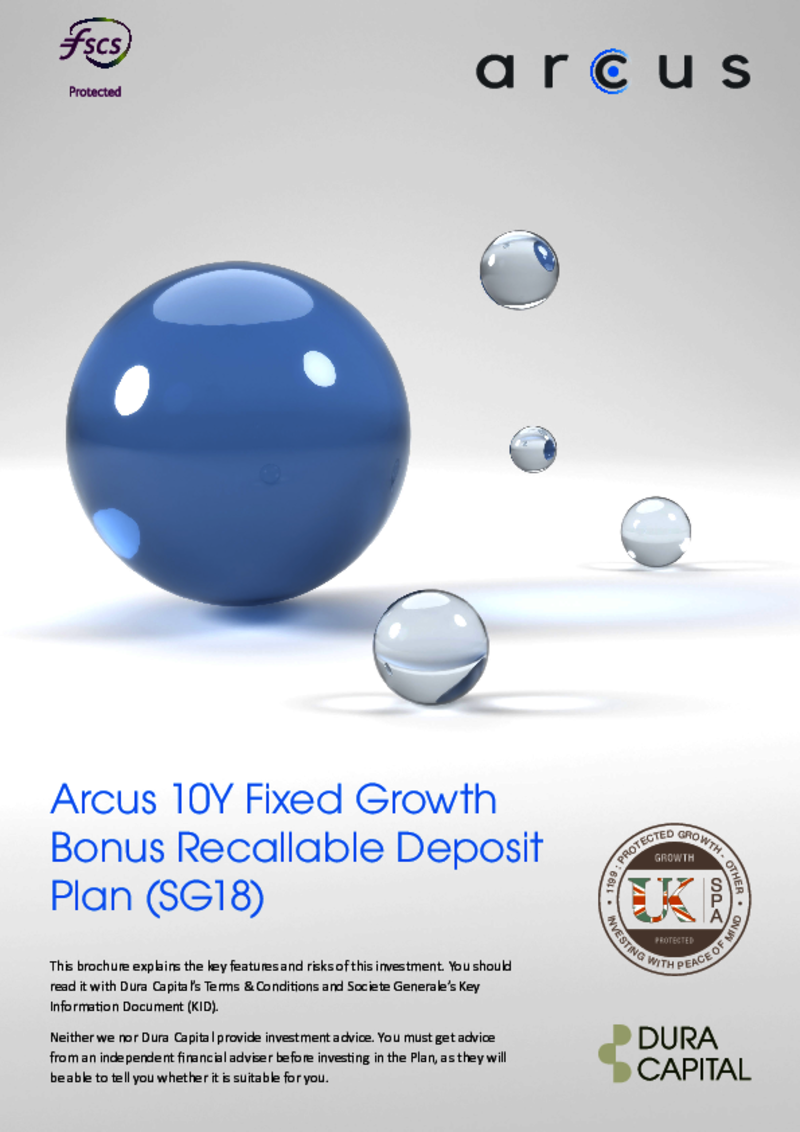 Arcus 10Y Fixed Growth Bonus Recallable Deposit Plan (SG18)