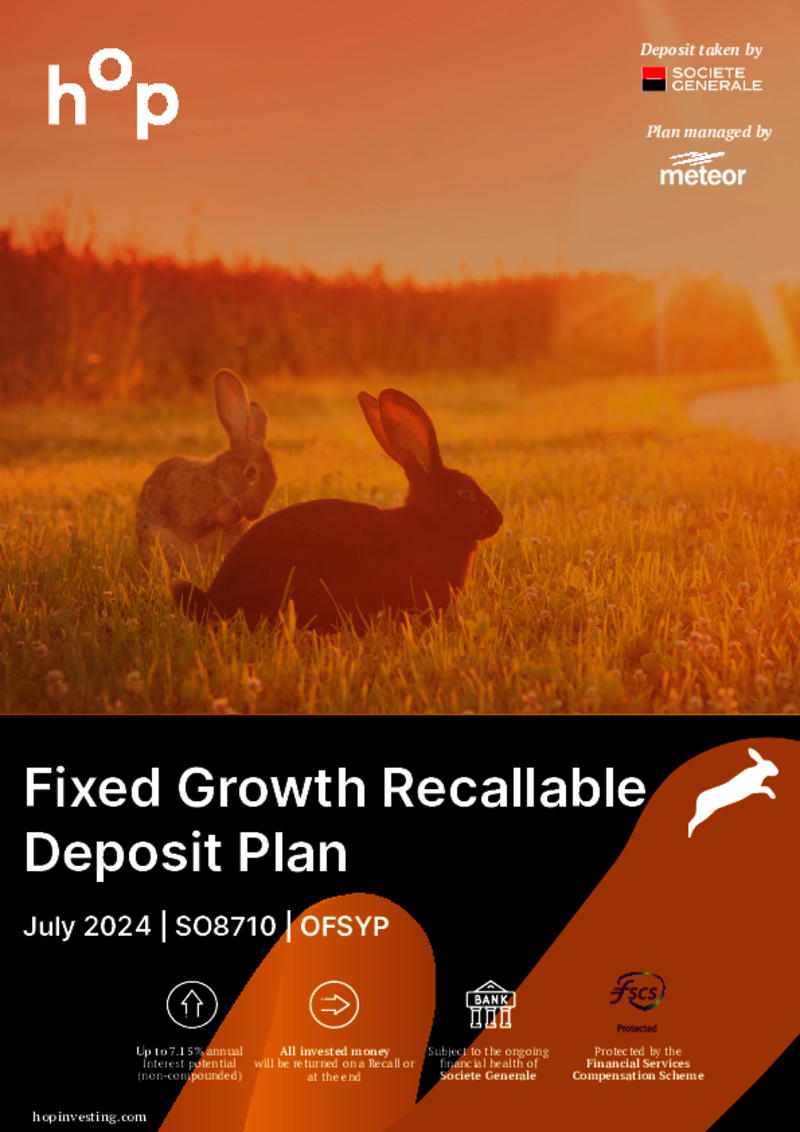 hop investing Fixed Growth Recallable Deposit Plan July 2024 - SO8710