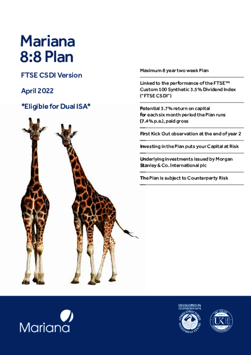 Mariana 8:8 Plan (FTSE CSDI Version) - April 2022 