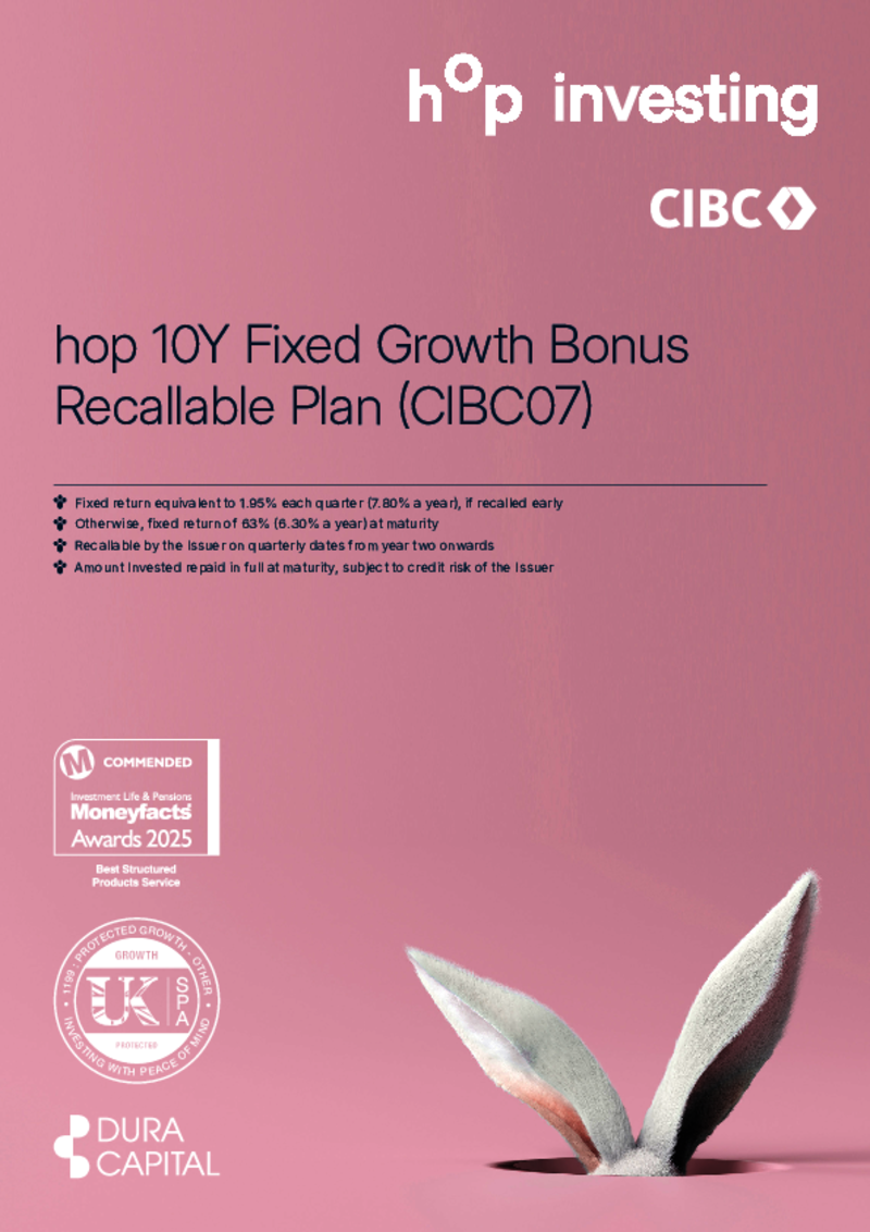 hop 10Y Fixed Growth Bonus Recallable Plan (CIBC07)