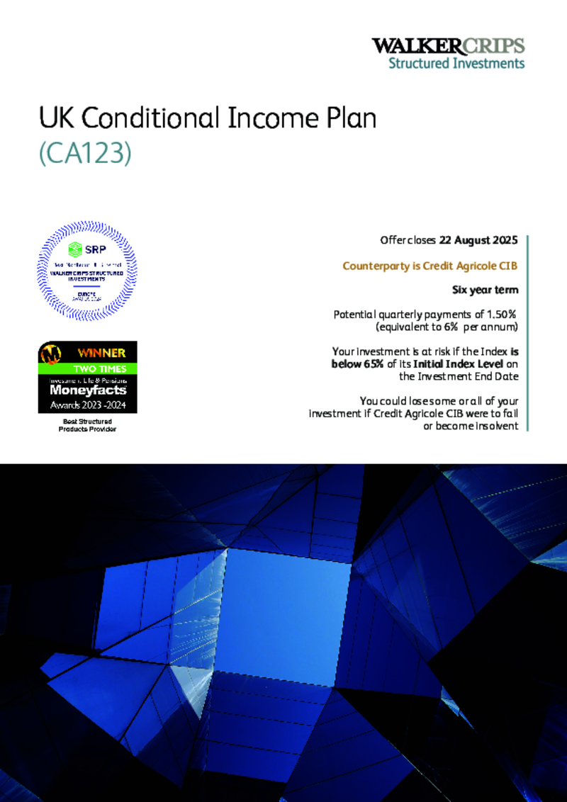 Walker Crips UK Conditional Income Plan (CA123)