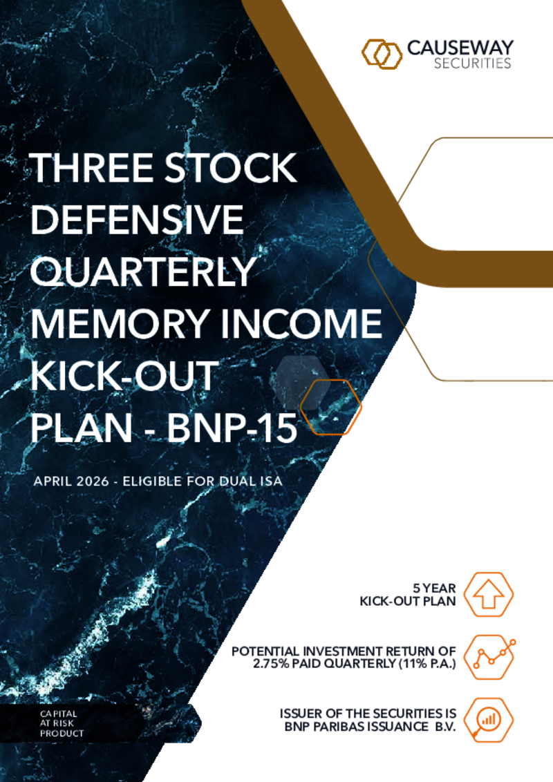 Causeway Securities Three Stock Defensive Quarterly Memory Income Kick-Out Plan - April 2026 (BNP-15)