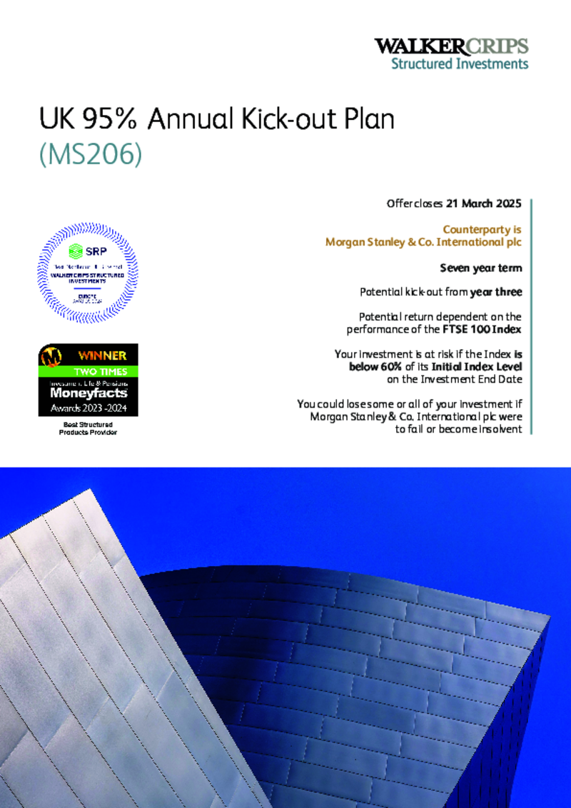 Walker Crips UK 95% Annual Kick-out Plan - (MS206)