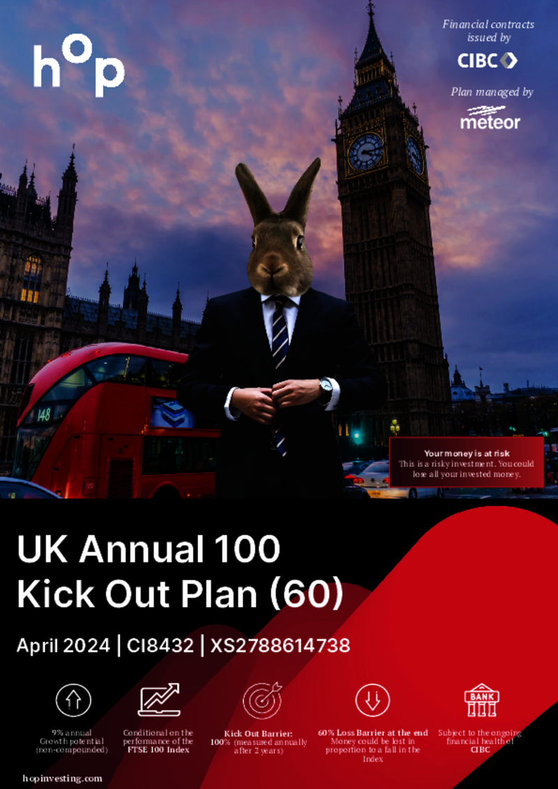 hop investing UK Annual 100 Kick Out Plan (60) April 2024 - CI8432