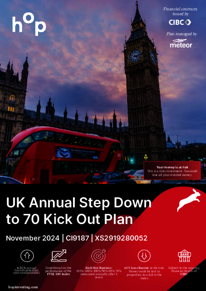 hop investment UK Annual Step Down to 70 Kick Out Plan November 2024 - CI9187