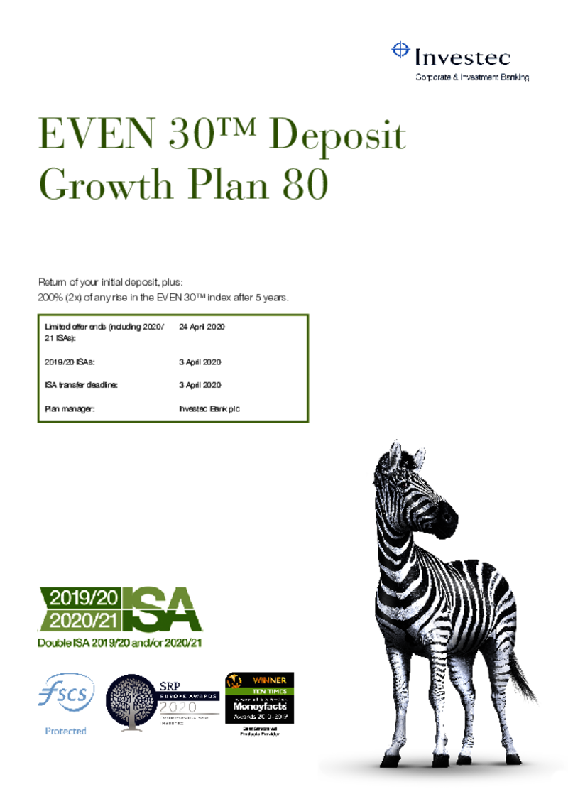 EVEN 30 Deposit Growth Plan 80