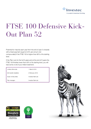 FTSE 100 Defensive Kick-Out Plan 52