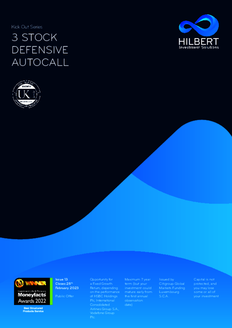 Hilbert Kick Out Series: 3 Stock Defensive Autocall - Issue 13